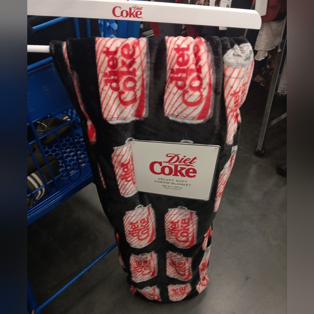 Diet Coke Velvet Soft Throw Blanket